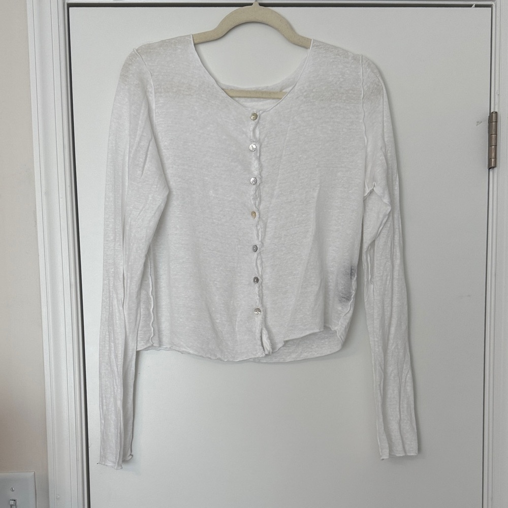 White Sheet Cardigan, size M.